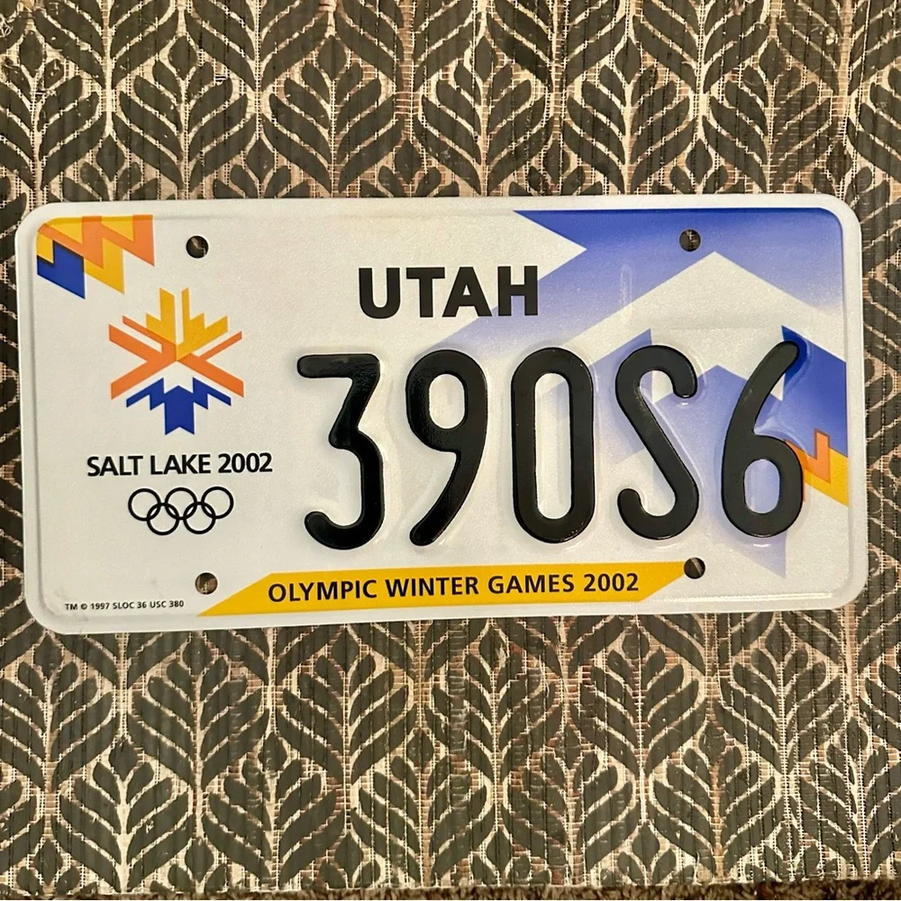 Utah Salt Lake Olympic Winter Games 2002 License Plate